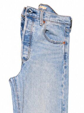 Levi's Ribcage Straight Ankle Jeans W28 L31 High Rise Light Wash